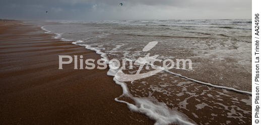 La plage d'Erdeven. - © Philip Plisson / Plisson La Trinité / AA24596 - Nos reportages photos - Erdeven