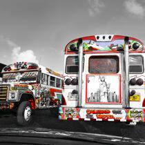 Panama City bus © Philip Plisson / Plisson La Trinité / AA24840 - Photo Galleries - Urban