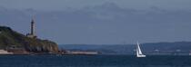 Le phare de Portzic à l'entrée de la Rade de Brest. © Philip Plisson / Plisson La Trinité / AA25138 - Nos reportages photos - Rade de Brest