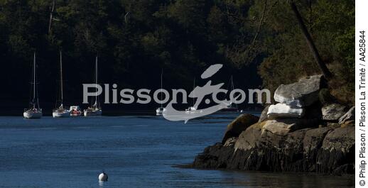 Odet river - © Philip Plisson / Plisson La Trinité / AA25844 - Photo Galleries - Mooring