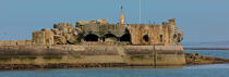 Le fort de l'Est devant Cherbourg. © Philip Plisson / Plisson La Trinité / AA25948 - Nos reportages photos - Manche [La]