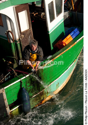 Trawler boat from Trinité - © Philip Plisson / Plisson La Trinité / AA26324 - Photo Galleries - Morbihan