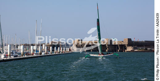 Groupama in the bay of Lorient - © Philip Plisson / Plisson La Trinité / AA26439 - Photo Galleries - Sailing Race