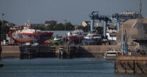 Le port de pêche de Kéroman à Lorient. © Philip Plisson / Plisson La Trinité / AA26512 - Nos reportages photos - Morbihan