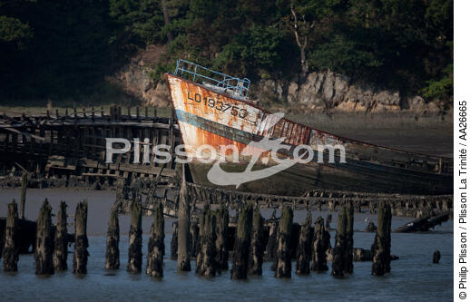 Wreck on the Blavet. - © Philip Plisson / Plisson La Trinité / AA26665 - Photo Galleries - Shipwreck