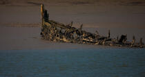 Wreck on the Blavet. © Philip Plisson / Plisson La Trinité / AA26668 - Photo Galleries - Boat graveyard