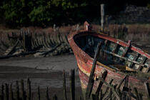 Wreck on the Blavet. © Philip Plisson / Plisson La Trinité / AA26674 - Photo Galleries - From Bénodet to Etel