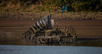 Wreck on the Blavet. © Philip Plisson / Plisson La Trinité / AA26682 - Photo Galleries - Morbihan