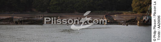 Wreck on the Blavet. - © Philip Plisson / Plisson La Trinité / AA26696 - Photo Galleries - Boat graveyard