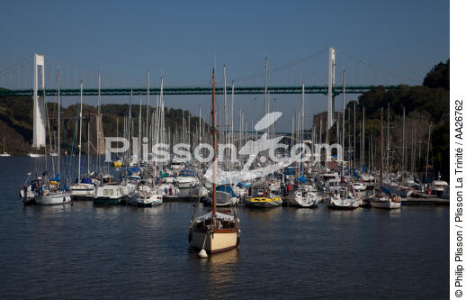 La Roche-Bernard - © Philip Plisson / Plisson La Trinité / AA26762 - Photo Galleries - Bridge