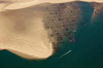 Arguin Sand Bank © Philip Plisson / Plisson La Trinité / AA28081 - Photo Galleries - Aquaculture