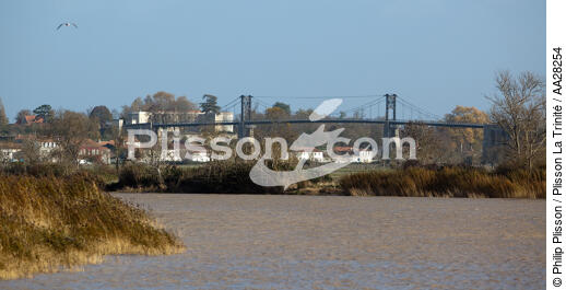 Tonnay-Charente - © Philip Plisson / Plisson La Trinité / AA28254 - Nos reportages photos - Pont suspendu