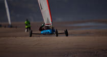 Grand Prix de Chars à voile à Omaha Beach © Philip Plisson / Plisson La Trinité / AA28754 - Nos reportages photos - Normandie