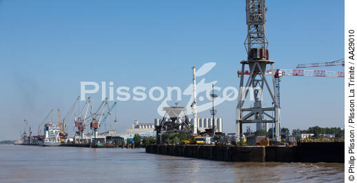 Port of Bordeaux,Bassens terminal - © Philip Plisson / Plisson La Trinité / AA29010 - Photo Galleries - Crane