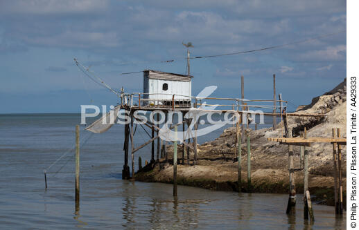 Meschers sur Gironde - © Philip Plisson / Plisson La Trinité / AA29333 - Nos reportages photos - Carrelet