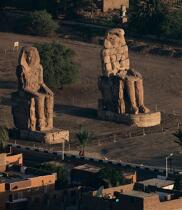 Les colosses de Memnon © Philip Plisson / Plisson La Trinité / AA30265 - Nos reportages photos - Site [Egypte]