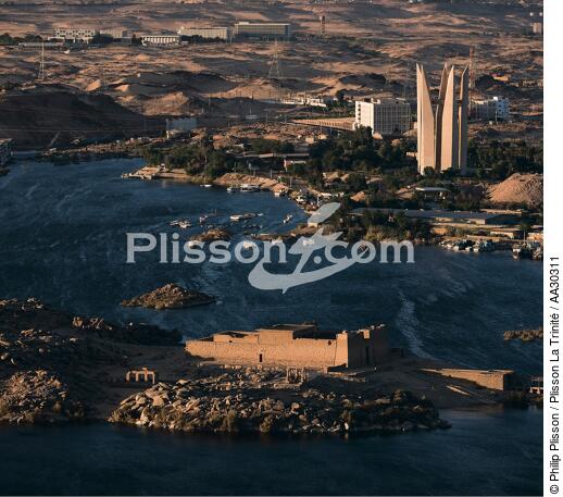 Le temple de Kalabcha près du barrage d'Assouan - © Philip Plisson / Plisson La Trinité / AA30311 - Nos reportages photos - L'Egypte vue du ciel