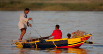 On Nile river. © Philip Plisson / Plisson La Trinité / AA30343 - Photo Galleries - Fisherman