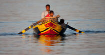 On Nile river. © Philip Plisson / Plisson La Trinité / AA30344 - Photo Galleries - Rowing boat