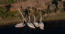 Sur le Nil. © Philip Plisson / Plisson La Trinité / AA30347 - Nos reportages photos - Felouque