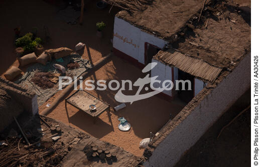 Village en bord de Nil, Egypte. - © Philip Plisson / Plisson La Trinité / AA30426 - Nos reportages photos - L'Egypte vue du ciel