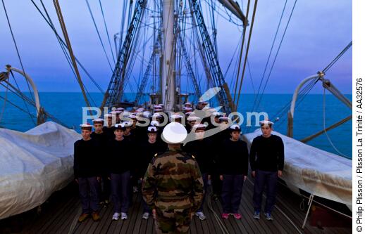 L'Ecole des Mousse à bord du Belem - © Philip Plisson / Plisson La Trinité / AA32576 - Nos reportages photos - Les Grands voiliers