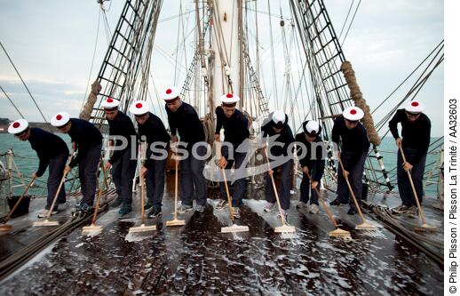 L'Ecole des Mousse à bord du Belem - © Philip Plisson / Plisson La Trinité / AA32603 - Nos reportages photos - Les Grands voiliers