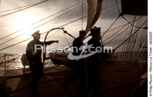 L'Ecole des Mousse à bord du Belem - © Philip Plisson / Plisson La Trinité / AA32605 - Nos reportages photos - Les Grands voiliers