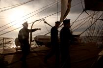 L'Ecole des Mousse à bord du Belem © Philip Plisson / Plisson La Trinité / AA32605 - Nos reportages photos - Les Grands voiliers