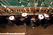 L'Ecole des Mousse à bord du Belem © Philip Plisson / Plisson La Trinité / AA32607 - Nos reportages photos - Trois-mâts barque