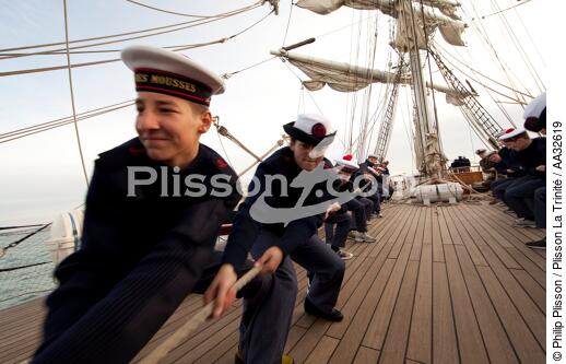 The School of foam aboard the Belem [AT] - © Philip Plisson / Plisson La Trinité / AA32619 - Photo Galleries - Tall ships