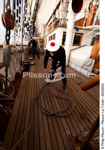 L'Ecole des Mousse à bord du Belem - © Philip Plisson / Plisson La Trinité / AA32640 - Nos reportages photos - Les Grands voiliers