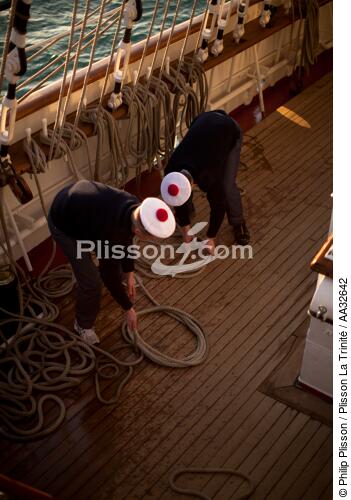 L'Ecole des Mousse à bord du Belem - © Philip Plisson / Plisson La Trinité / AA32642 - Nos reportages photos - Les Grands voiliers