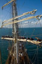 L'Ecole des Mousse à bord du Belem © Philip Plisson / Plisson La Trinité / AA32668 - Nos reportages photos - Les Grands voiliers