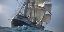 The Belem between Groix and Belle-Ile [AT] © Philip Plisson / Plisson La Trinité / AA32751 - Photo Galleries - Tall ships