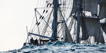 The Belem between Groix and Belle-Ile [AT] © Philip Plisson / Plisson La Trinité / AA32752 - Photo Galleries - Tall ships