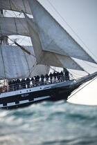 The Belem between Groix and Belle-Ile [AT] © Philip Plisson / Plisson La Trinité / AA32753 - Photo Galleries - Tall ships