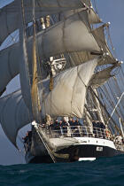 The Belem between Groix and Belle-Ile [AT] © Philip Plisson / Plisson La Trinité / AA32757 - Photo Galleries - Tall ships