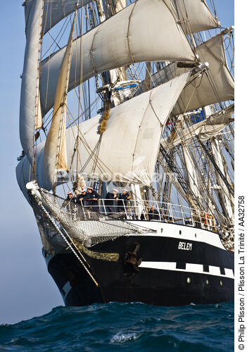 The Belem between Groix and Belle-Ile [AT] - © Philip Plisson / Plisson La Trinité / AA32758 - Photo Galleries - Three masts