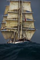 The Belem between Groix and Belle-Ile [AT] © Philip Plisson / Plisson La Trinité / AA32772 - Photo Galleries - Tall ships