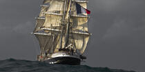 The Belem between Groix and Belle-Ile [AT] © Philip Plisson / Plisson La Trinité / AA32775 - Photo Galleries - Tall ships