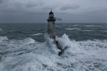 La tempête Joachim sur les côtes bretonnes. © Philip Plisson / Plisson La Trinité / AA32866 - Nos reportages photos - Phare [29]