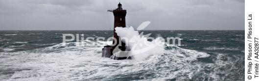 The storm Joachim on the Brittany coast. [AT] - © Philip Plisson / Plisson La Trinité / AA32877 - Photo Galleries - French Lighthouses