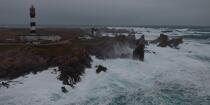 The storm Joachim on the Brittany coast. [AT] © Philip Plisson / Plisson La Trinité / AA32886 - Photo Galleries - Lighthouse [29]