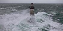 The storm Joachim on the Brittany coast. [AT] © Philip Plisson / Plisson La Trinité / AA32898 - Photo Galleries - Lighthouse [29]