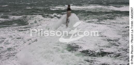 The storm Joachim on the Brittany coast. [AT] - © Philip Plisson / Plisson La Trinité / AA32907 - Photo Galleries - French Lighthouses