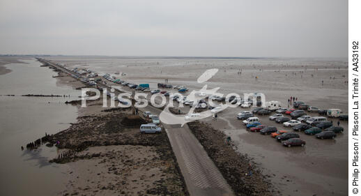 Passage du Gois au grandes marées - © Philip Plisson / Plisson La Trinité / AA33192 - Nos reportages photos - Gois [Passage du]