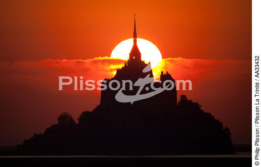 Mont-Saint-Michel - © Philip Plisson / Plisson La Trinité / AA33432 - Nos reportages photos - Soleil