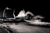 Fin du chantier de déconstruction du cargo TK Bremen sur la plage d'Erdeven © Guillaume Plisson / Plisson La Trinité / AA33469 - Nos reportages photos - Guillaume Plisson