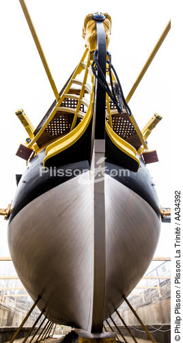 L' Hermione - © Philip Plisson / Plisson La Trinité / AA34392 - Nos reportages photos - Chantier naval